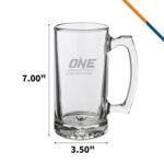 Libbey Hemo Glass Beer Mugs - 25 Oz. - 3