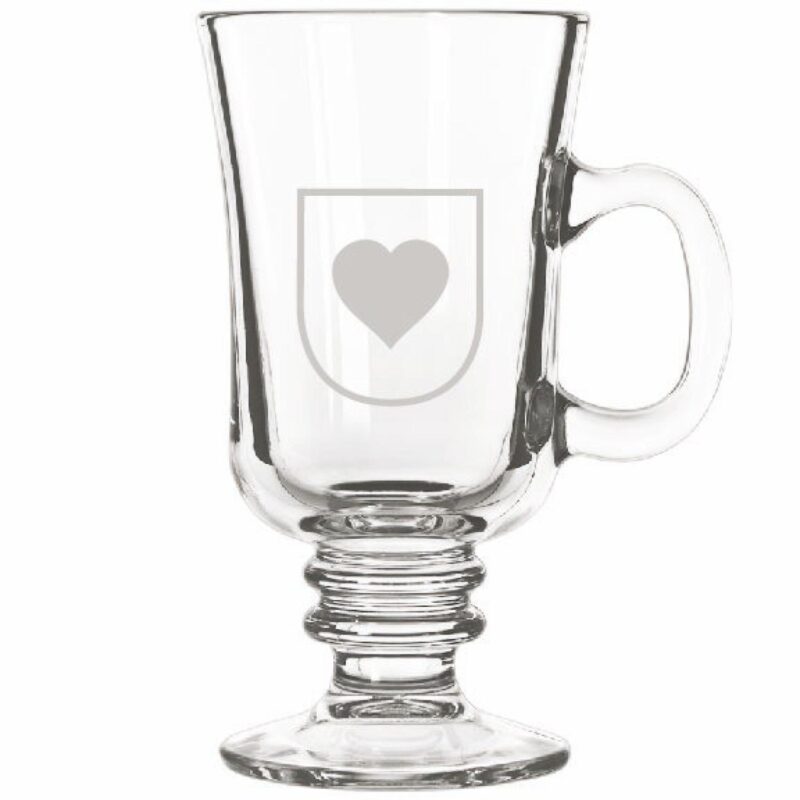 Libbey Irish Coffee Mug 8.5 oz - Branded Footed Glass Mug for Custom Logo Promotion