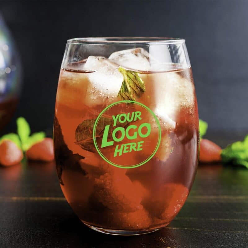 Libbey Stemless Wine Glasses - 9 oz - 8