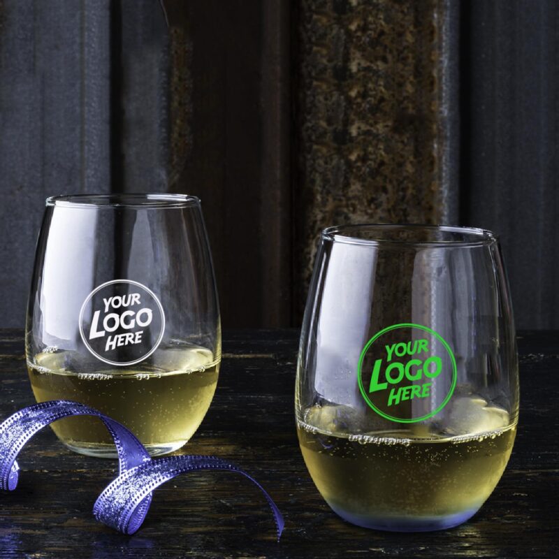 Libbey Stemless Wine Glasses - 9 oz - 9