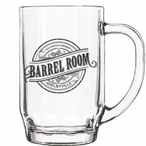 Libbey Thumbprint Beer Stein 19.5 oz - Classic Clear Glass Mug with Handle