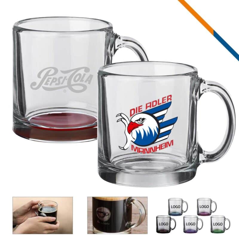 Libbey Ulysses Glass Coffee Mugs - 13 OZ.