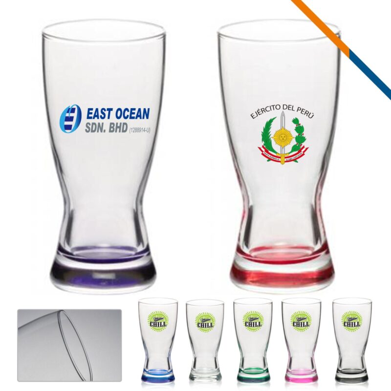 Libbey-Ward-Hourglass-Pilsner-Glasses-AU-GW3U Libbey Ward Hourglass Pilsner Glasses
