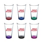 Pub Crawl 16 oz Libbey Pint Glasses with Color Bottom