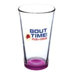 Pub Crawl 16 oz Libbey Pint Glasses with Color Bottom - 8