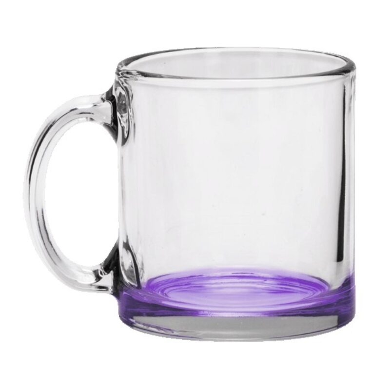 Red Eye 13 oz Libbey Clear Glass Coffee Mug with Color Bottom - 4