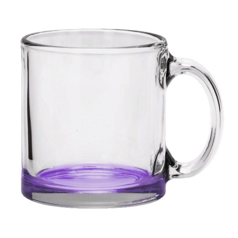 Red Eye 13 oz Libbey Clear Glass Coffee Mug with Color Bottom - 8