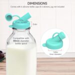 Silicone Milk Bottle Cap Compatible W/ Stanpac & Libbey Glass Bottles - 3