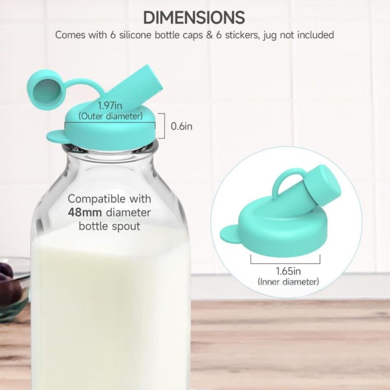 Silicone Milk Bottle Cap Compatible W/ Stanpac & Libbey Glass Bottles - 3