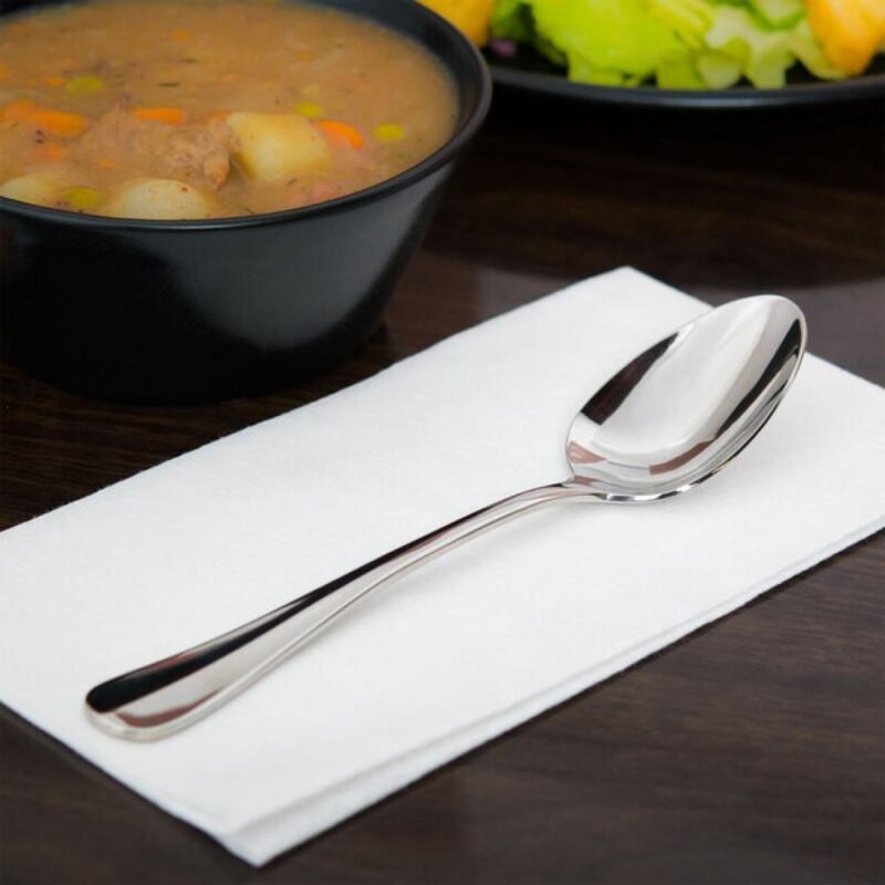 Libbey 100 002 Baguette II 7 1/8" X-Heavy Dessert Spoon - 1