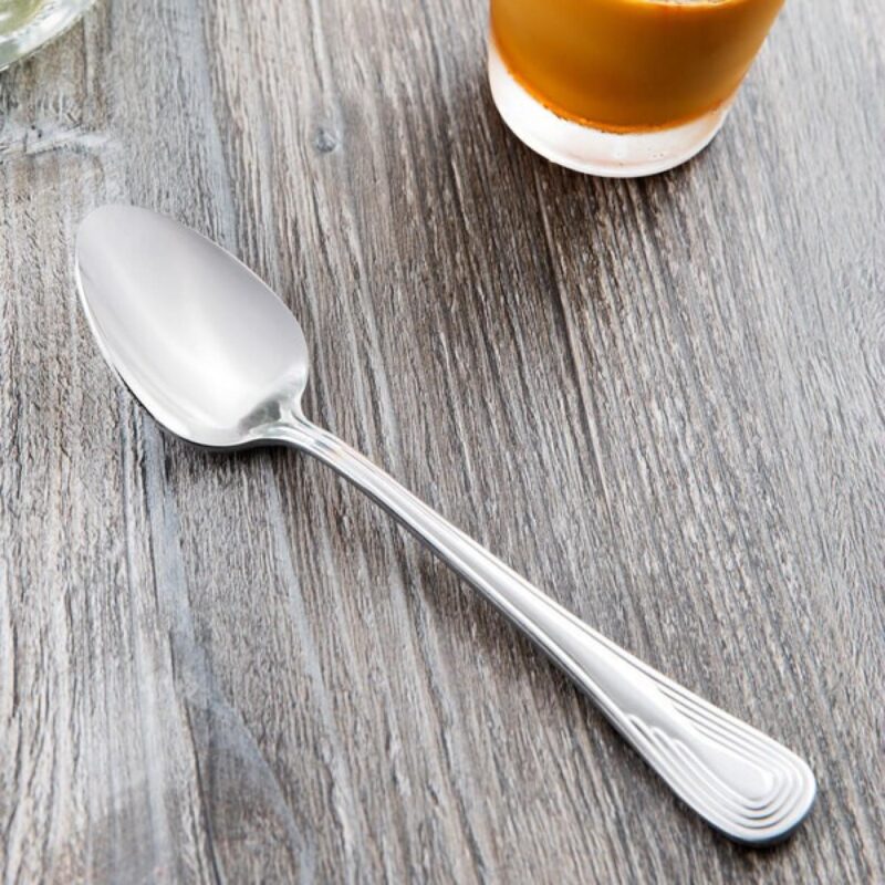 Libbey 129 002 Reflections 7 1/2" Heavy Dessert Spoon - 1