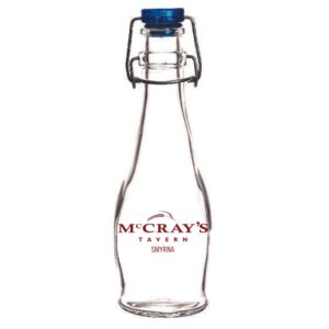 Libbey 34 oz. Clear Glass Bottle with Flip-Top Wire Bail Lid