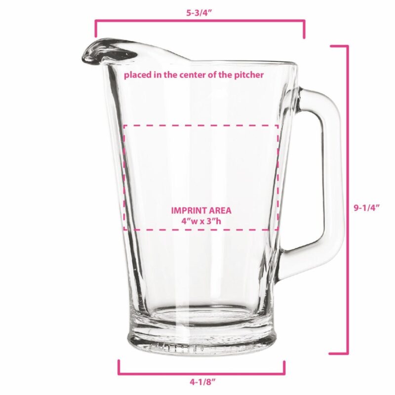 Libbey 60 oz. Clear Glass Pitcher - Bulk 6-Pack - 1