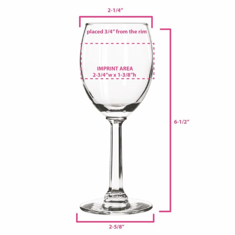 Libbey Napa Tall Wine Glass 6.5 oz. - Made in USA - 2