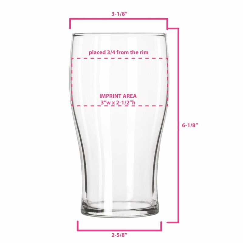 Libbey Pub Glass 20 oz. - Made in the USA - 1