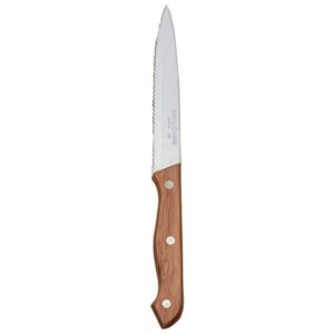 Libbey 200 1632 9 1/4" Steak Knife w/ Wood Handle