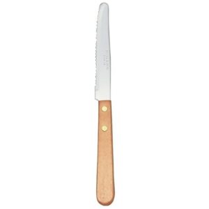 Libbey 200 1702 8 1/2" Steak Knife w/ Wood Handle