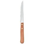Libbey 200 1762 8 1/2" Hollow Steak Knife w/ Wood Handle
