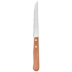 Libbey 200 1762 8 1/2" Hollow Steak Knife w/ Wood Handle