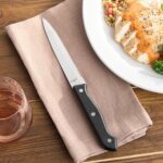 Libbey 201 2632 9 1/4" Steak Knife w/ Black Bakelite Handle - 1