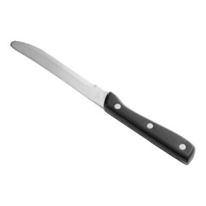 Libbey 201 2682 9 1/4" Steak Knife w/ Black Bakelite Handle