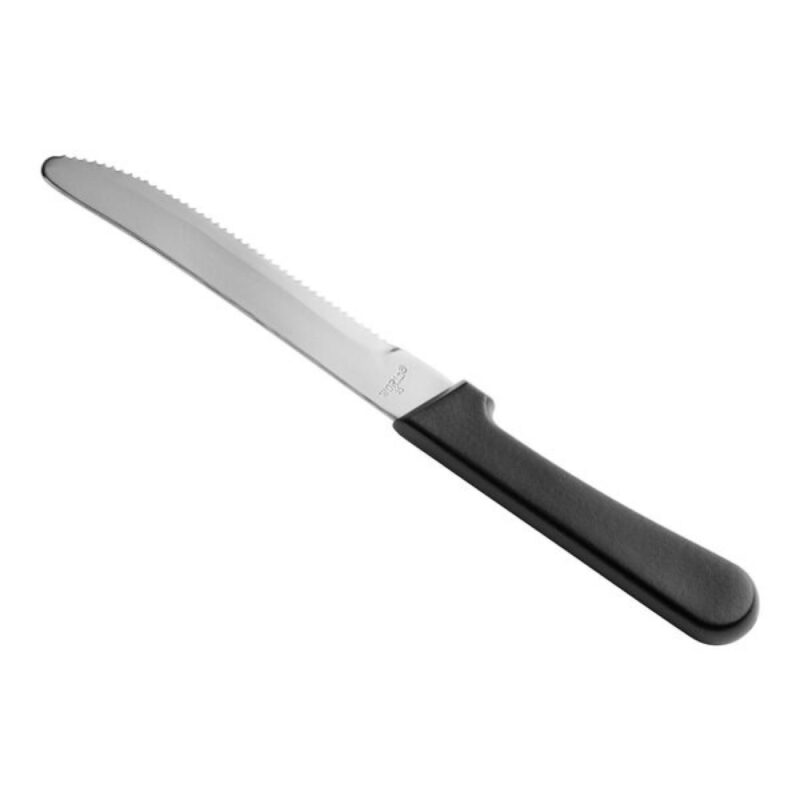 Libbey 201 2702 8 Steak Knife w/ Black Polypropylene Handle