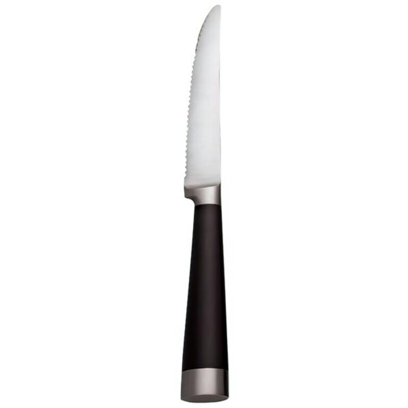 Libbey 201 2822 Steak Knife w/ Black Plastic Handle
