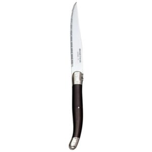 Libbey 201 2882 Slim Steak Knife w/ Black Plastic Handle