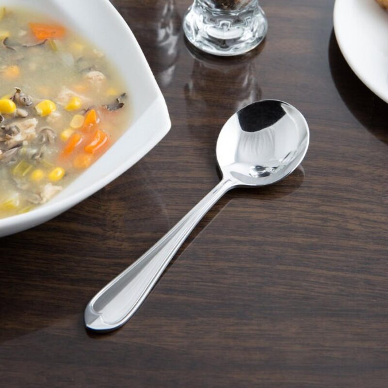 Libbey 239 016 Antique 5 5/8" Heavy Bouillon Spoon - 1