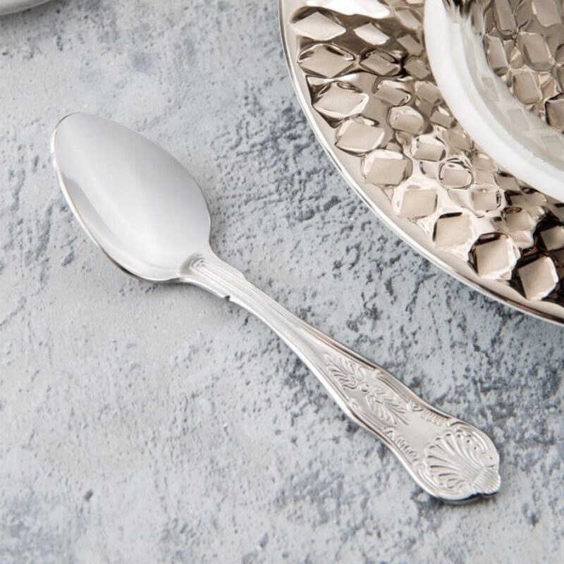 Libbey 244 007 Kings 4 1/4" Heavy Demitasse Spoon - 1