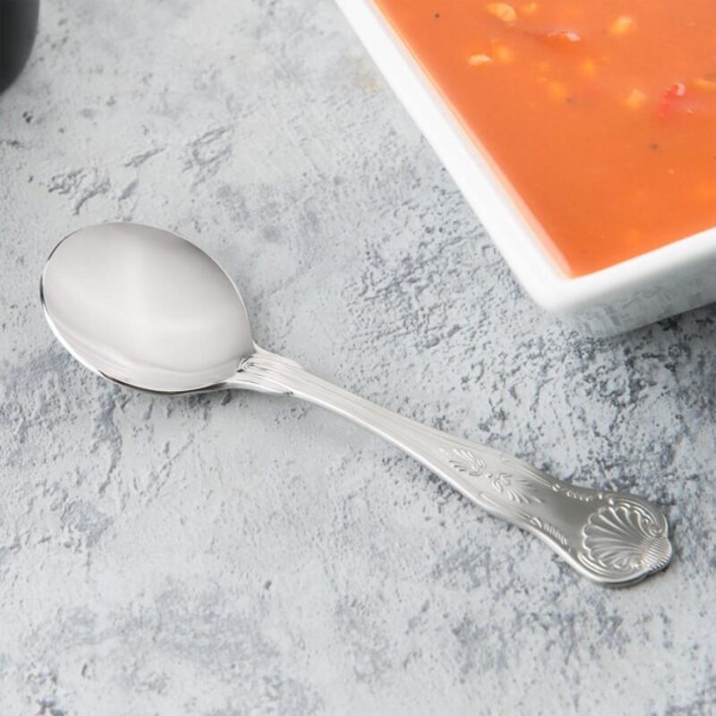 Libbey 244 016 Kings 5 3/4" Heavy Bouillon Spoon - 1
