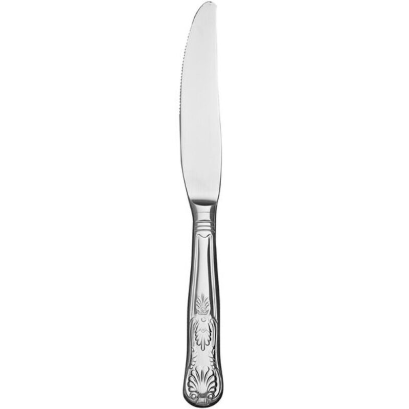 Libbey-244-2702-Kings-9-58-Dinner-Knife-w-Fluted-Blade-9592442702 Libbey 244 2702 Kings 9 5/8" Dinner Knife w/ Fluted Blade